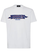 Tricou DSQUARED2, Wash Cool Fit Macho, White, Slim Fit