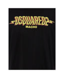 Tricou DSQUARED2, Wash Cool Fit Macho, Slim Fit, Negru