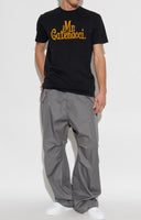 TRICOU DSQUARED2, Mr Catenacci Front Print, Regular Fit, Negru