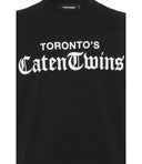 TRICOU DSQUARED2, Toronto's Caten Twins print, Negru, Loose Fit