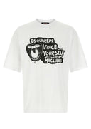 Tricou DSQUARED2, Magliano x D2 Loose Fit Txshirt, Alb