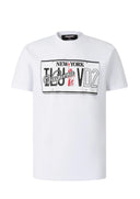 Tricou DSQUARED2, Dsquared2 Logo Printed Crewneck T-Shirt, Alb