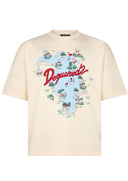 Tricou DSQUARED2, Aloha Souvenir Loose Fit T-Shirt