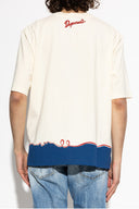 Tricou DSQUARED2,  cream T-shirt with print