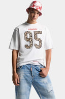Tricou DSQUARED2, Wild2 Loose Fit T-Shirt, Alb