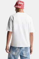 Tricou DSQUARED2, Wild2 Loose Fit T-Shirt, Alb