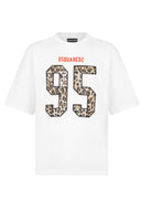 Tricou DSQUARED2, Wild2 Loose Fit T-Shirt, Alb