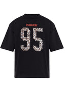 Tricou DSQUARED2, Wild2 Loose Fit T-Shirt, Negru