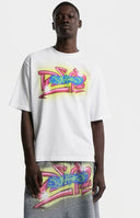 Tricou DSQUARED2, Rebel Tags Loose Fit T-Shirt, Alb