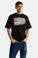 Tricou DSQUARED2, loose fit graphic T-shirt