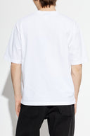 Tricou DSQUARED2, Dsquared2 Tape Loose Fit T-Shirt, Alb