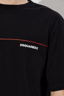 Tricou DSQUARED2, Dsquared2 Tape Loose Fit T-Shirt, Negru