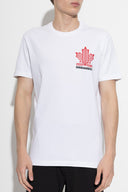 Tricou DSQUARED2, WHITE Cotton T-shirt with Printed Logo