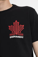 Tricou DSQUARED2, BLACK Cotton T-shirt with Printed Logo