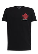 Tricou DSQUARED2, BLACK Cotton T-shirt with Printed Logo