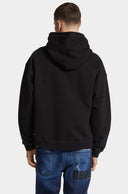 HANORAC DSQUARED2, Obsessed2 Print, Relaxed Fit, Negru