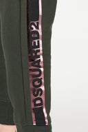 Pantaloni DSQUARED2, Insertie multicolor logo, GreenTape