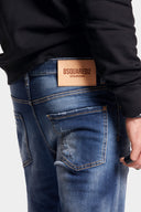 BLUGI DSQUARED2,Dark SS Fade Wash Cool Guy, Blue