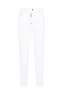 JEANS DSQUARED2, Bull Skater mid-rise slim-fit jeans, Alb