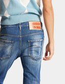 BLUGI DSQUARED2,Denim Skinny Jeans, Indigo Blue
