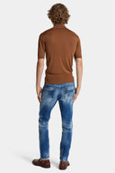 BLUGI DSQUARED2, Cotton Stretch Denim, Skater, Blue