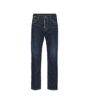 JEANS DSQUARED2, Navy blue, Loose Fit, Bleumarin