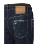 JEANS DSQUARED2, Navy blue, Loose Fit, Bleumarin