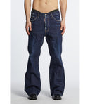 JEANS DSQUARED2, Navy blue, Loose Fit, Bleumarin