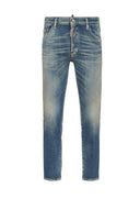 JEANS DSQUARED2, Medium Sandy Wash, Skater Fit, Bleu