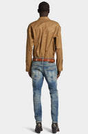 JEANS DSQUARED2, Medium Sandy Wash, Skater Fit, Bleu