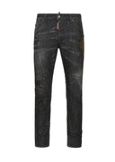 JEANS DSQUARED2, Nirvana Wash, Skater fit, Negru