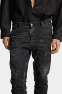 JEANS DSQUARED2, Nirvana Wash, Skater fit, Negru