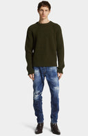 JEANS DSQUARED2, Medium Ripped Wash Cool Guy, Bleumarin