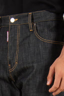 JEANS DSQUARED2, Regular Fit Cotton Stretch Denim 642 Jeans, Negru