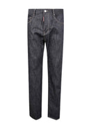JEANS DSQUARED2, Regular Fit Cotton Stretch Denim 642 Jeans, Negru
