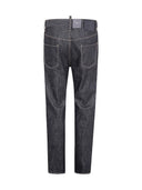 JEANS DSQUARED2, Regular Fit Cotton Stretch Denim 642 Jeans, Negru