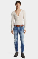 JEANS DSQUARED2, Medium Spots Wash, Skater Fit, Albastru