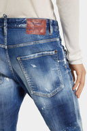 JEANS DSQUARED2, Medium Spots Wash, Skater Fit, Albastru