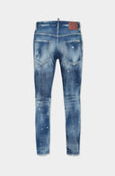 JEANS DSQUARED2, Medium Spots Wash, Skater Fit, Albastru