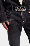 Jeans DSQUARED2, Black Wash Skater Jeans