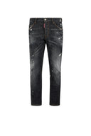 Jeans DSQUARED2 Skater White Marks – Negru
