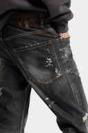 Jeans DSQUARED2 Skater White Marks – Negru
