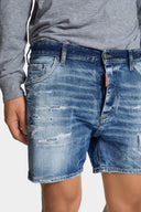 Pantaloni scurti DSQUARED2, Light Scarface Wash Bro Jean, Blue