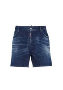 Pantaloni scurtiDSQUARED2, Dark Milky Way Wash Bro Jean Shorts, blue