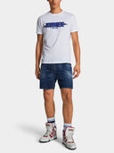 Pantaloni scurtiDSQUARED2, Dark Milky Way Wash Bro Jean Shorts, blue