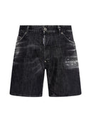 Bermude DSQUARED2,  BLACK ‘Marine’ denim shorts