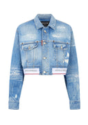 Jacheta DSQUARED2, Light Wash Boxy Jean Jacket