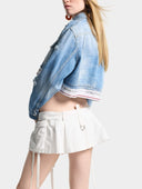Jacheta DSQUARED2, Light Wash Boxy Jean Jacket