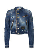 Jacheta DSQUARED2, Medium Broken Biker Jean Jacket