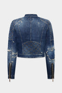 Jacheta DSQUARED2, Medium Broken Biker Jean Jacket